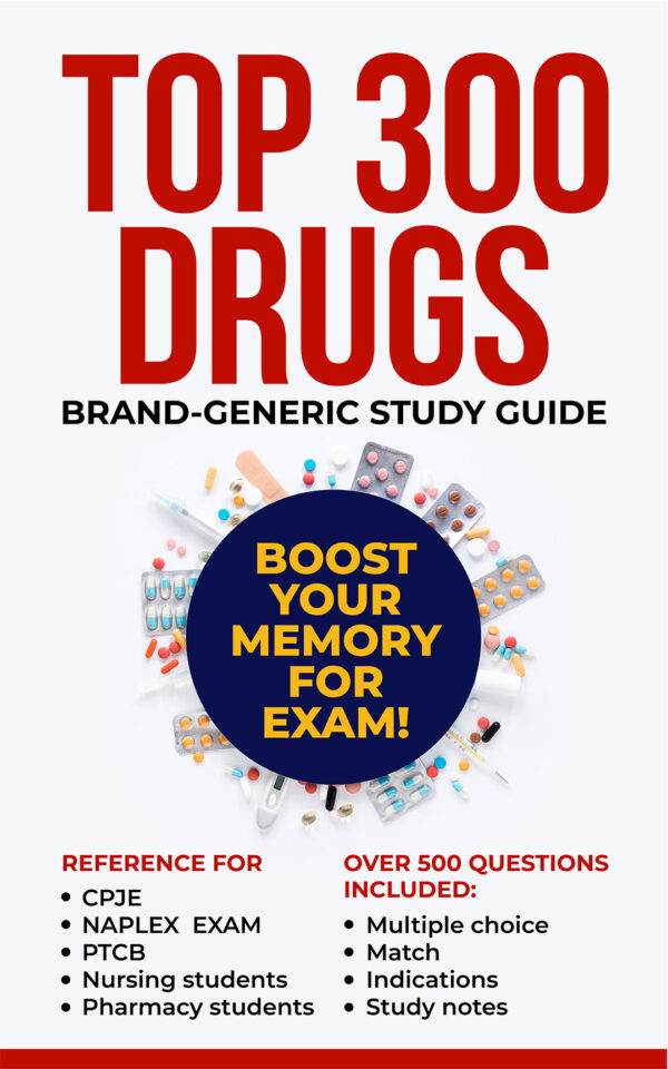 Book Top 300 Drugs Study Guide Brand Generic Rx Exam Pharmacy marketplace Website